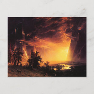 Coucher de soleil dans la carte postale de la vall