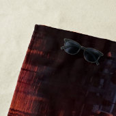 Coucher de soleil dans la serviette de plage d'eau (En situation)