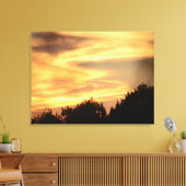 Coucher de soleil dans la toile de forêt Imprimer (Insitu(Salon))