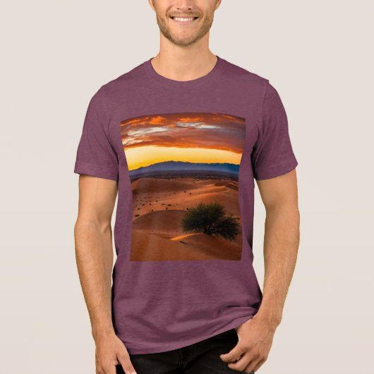 Coucher de Soleil dans le Désert – Bella+Canvas Tr Tri-Blend Shirt (Voorkant)