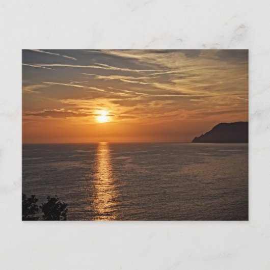 Coucher de soleil dans les Cinque Terre, Carte pos (Devant)