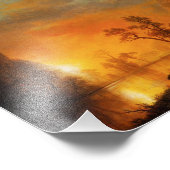 Coucher de soleil dans les Rocheuses Impression ph (Coin)