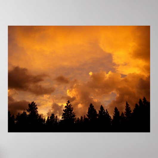 Coucher de soleil dans les Sierras - Impression (Devant)
