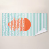 Coucher de soleil dans l'océan - arrière - plan ra (Serviette de bain)