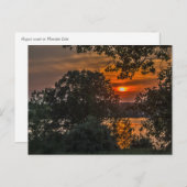 Coucher de soleil d'août sur la carte postale du l (Devant / Derrière)