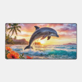Coucher de soleil dauphin Fantaisie tropicale (Recto)