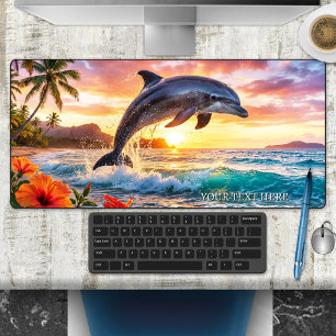 Coucher de soleil dauphin Fantaisie tropicale