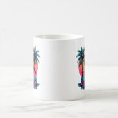 Coucher de soleil de Flamant rose rose - Mug de ca (Centre)