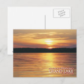 Coucher de soleil de la carte postale Grand Lake O (Devant / Derrière)