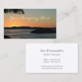 Coucher de soleil de l'île tropicale - Cartes de v (Devant / Derrière)