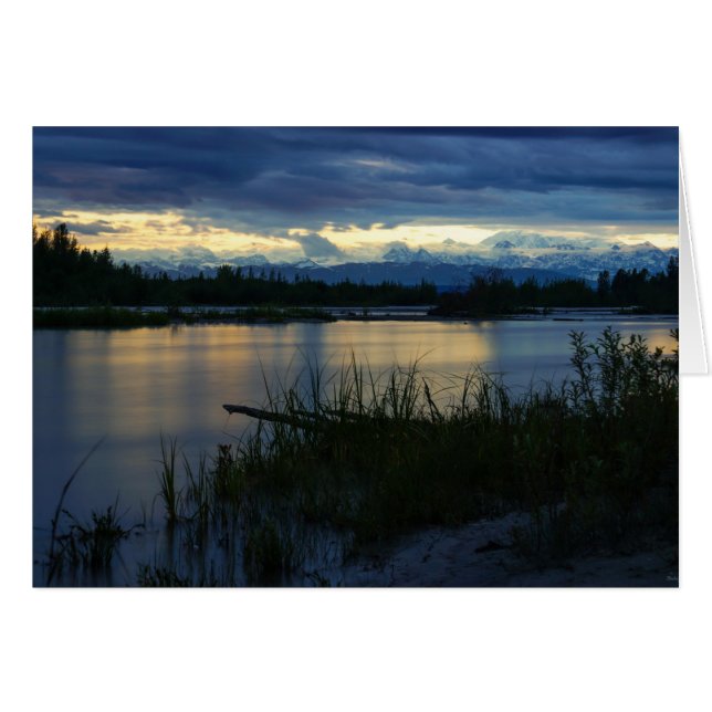 Coucher de soleil de minuit à Denali (Devant horizontal)