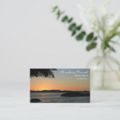 Coucher de soleil de palme, Carte de visite de voy (Debout devant)