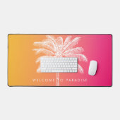 Coucher de soleil de palmier blanc tropical (Clavier et souris)