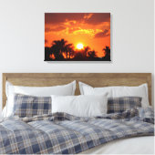 Coucher de soleil de palmier de Floride toile étir (Insitu(Chambre))