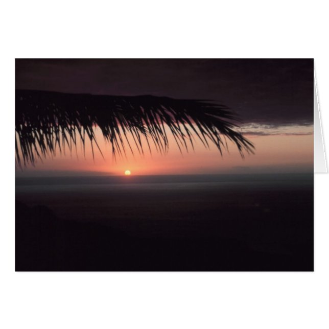 Coucher de soleil de plage tropical (Devant horizontal)