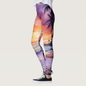Coucher de soleil de plage tropicale no 1 Leggings (Gauche)