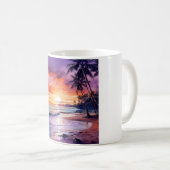 Coucher de soleil de plage tropicale no 1 Mug (Devant droit)