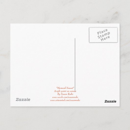 Coucher de soleil de sirène - Carte postale (Dos)