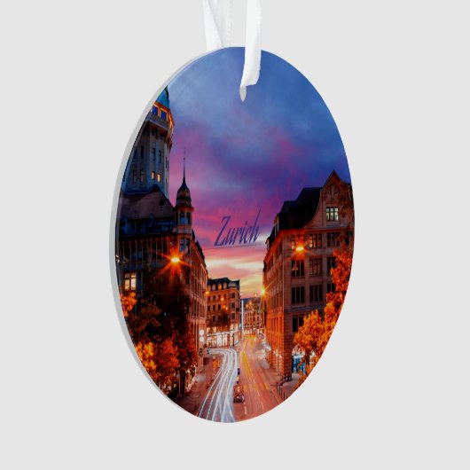 Coucher de soleil de Zurich Suisse (devant)