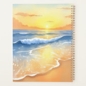 Coucher de soleil des vagues d'océan | Aquarelle d (Dos)