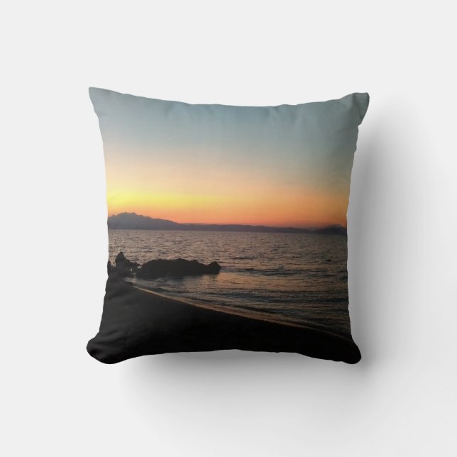 Coucher de soleil d'été GrèceJeter Coussin (Recto)