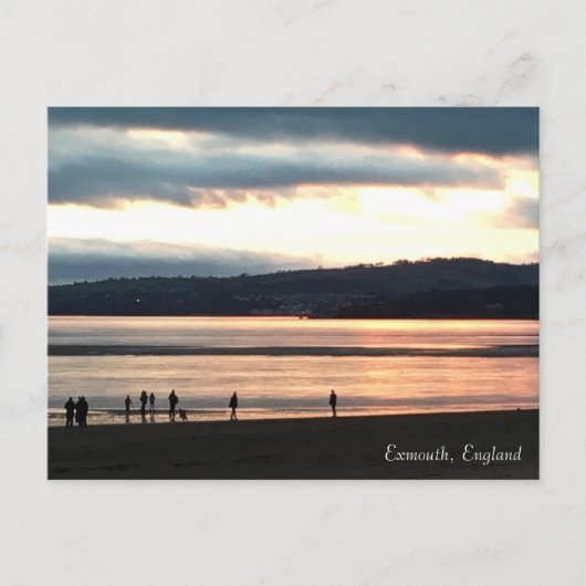 Coucher de soleil d'hiver sur la carte postale Exm (Devant)