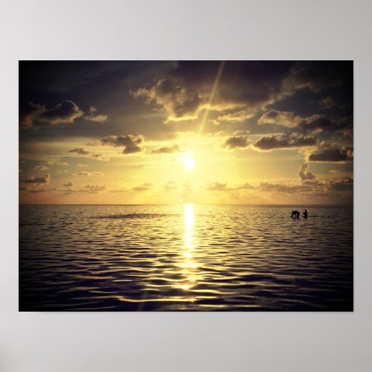 Coucher de soleil doré - Affiche 1 (Devant)