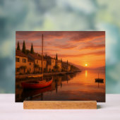 Coucher De Soleil Doré Sur Le Village Côtier (Neutre)