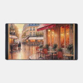 Coucher De Soleil Doré Sur Un Café De Ville Pluvie (Recto)