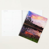 Coucher de soleil du Lg Planner à l'étang (Devant avec enveloppe)