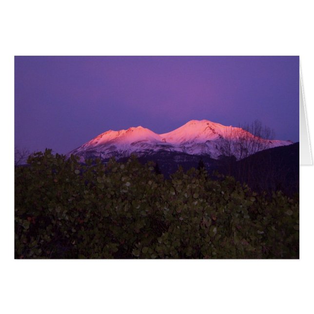 Coucher de soleil du mont Shasta (Devant horizontal)