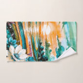 Coucher de soleil en fleurs (Serviette à main)
