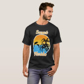 Coucher de soleil en Floride avec T-shirt dauphins (Devant entier)