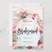 coucher de soleil flamingo serez-vous ma carte de  (Devant)