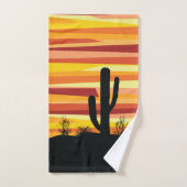 Coucher de soleil géométrique dans le désert (Serviette à main)