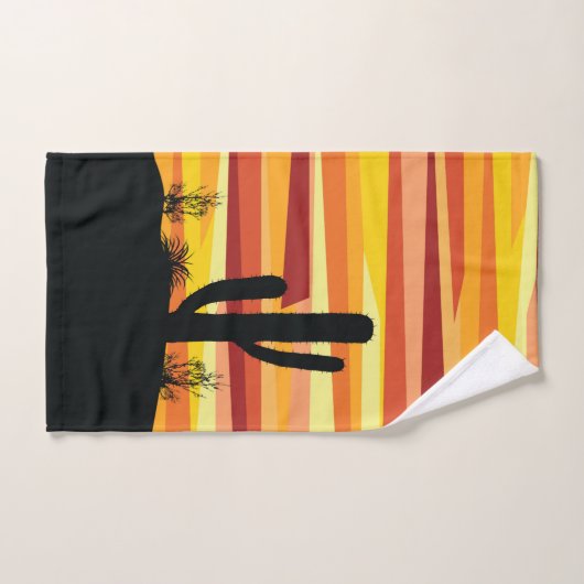 Coucher de soleil géométrique dans le désert (Serviette à main)