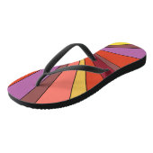 Coucher de soleil graphique imprimé sur les tongs  (Incliné)