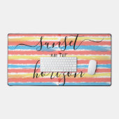 Coucher de soleil Horizon rose Jaune Bleu Aquarell (Clavier et souris)