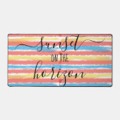 Coucher de soleil Horizon rose Jaune Bleu Aquarell (Recto)