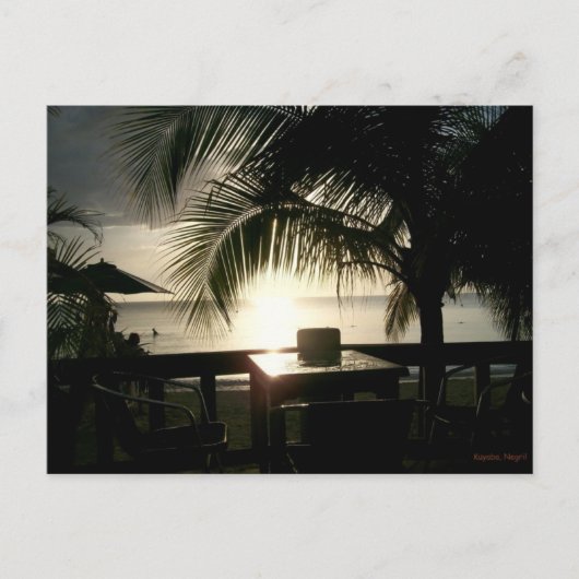 Coucher de soleil jamaïcain dans la carte postale  (Devant)