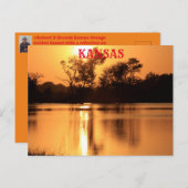 Coucher de soleil Kansas avec carte postale de réf (Devant / Derrière)