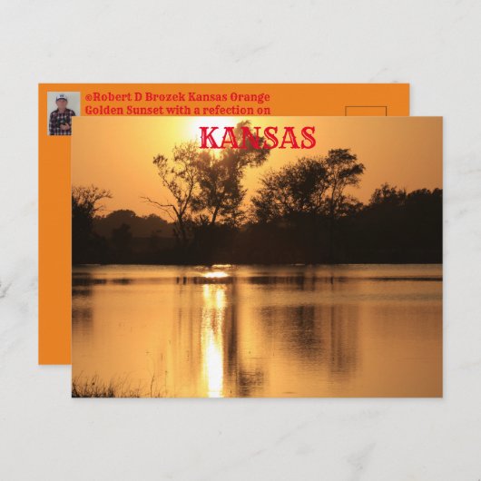 Coucher de soleil Kansas avec carte postale de réf (Devant / Derrière)
