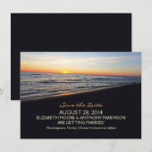 coucher de soleil mer SAUVER LES CARTES DE DATE (Devant / Derrière)