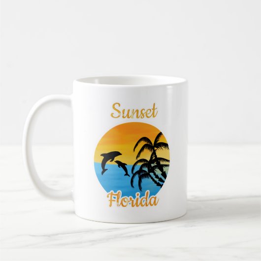 Coucher de soleil mignon en Floride Mug café (Gauche)