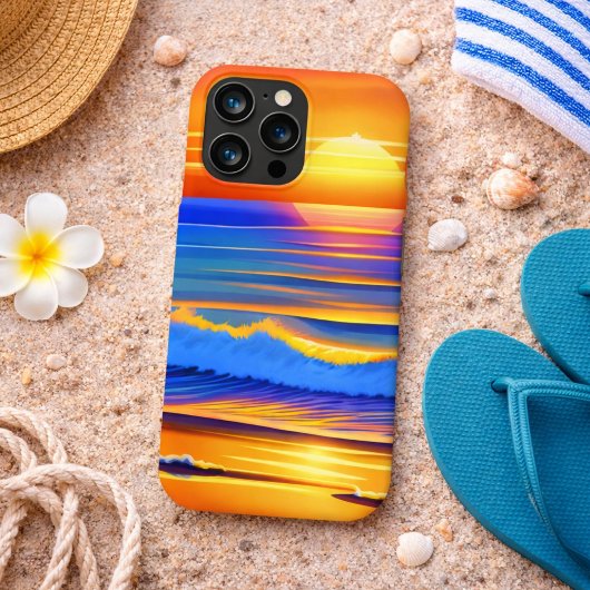 Coucher de soleil moderne sur la plage
