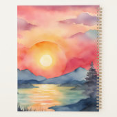 Coucher de soleil montagne aquarelle (Dos)