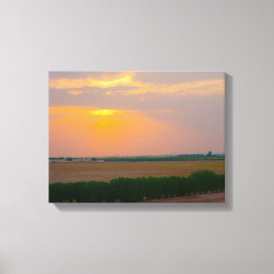 Coucher de soleil n° 3, impression sur toile de la