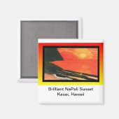Coucher de soleil NaPali brillant par aimant (Recto/Verso)
