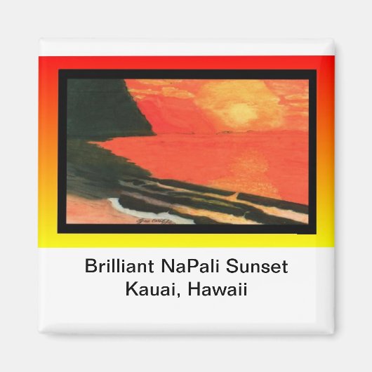 Coucher de soleil NaPali brillant par aimant (Devant)