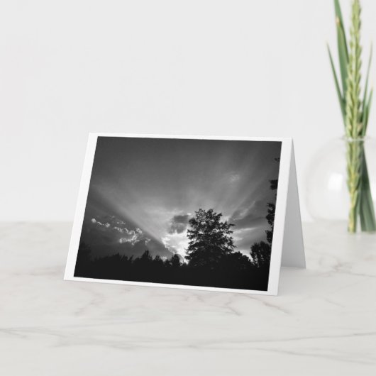 Coucher de soleil / Noir, carte (Devant)